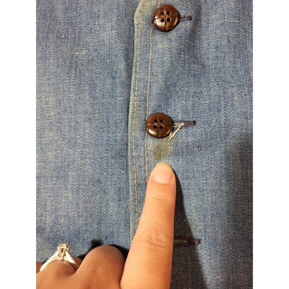 Vintage Wildfire Levi's Denim Vest Size M Read Damaged - Picture 4 of 6